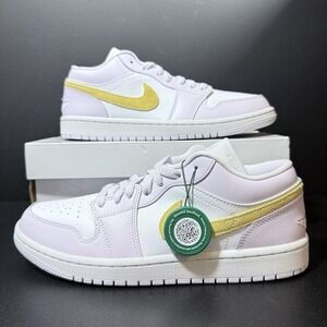 Women's Air Jordan 1 Low Size 10 Shoes Barely Grape Lemon Wash Purple DC0774-501